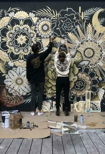 Supakitch Koralie Wall Printing Graffiti