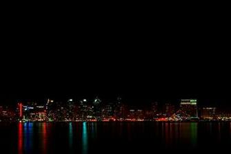 San Diego Skyline De Nuit Wallpaper