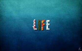 Flowers Text Quotes Grass Typography Life Wallpaper Background
