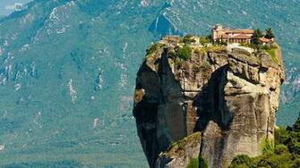 Landscape Mountain Rock Building House Nature