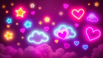 Aesthetic Cute Neon Wallpaper