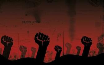 Black Red Wallpaper Revolution Fist Creative