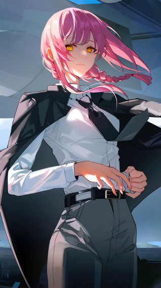 Makima Chainsaw Man 4k Phone iPhone Wallpaper 5031b