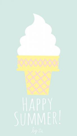 Happy Summer Sundae iPhone Wallpaper Panpins New