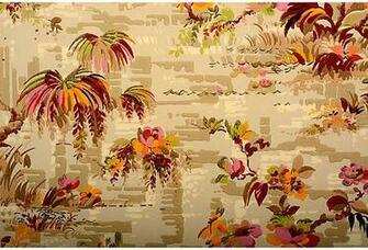 One Kings Lane At Her Desk 1920s Art Deco Wallpaper Sample