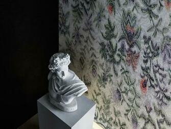 Wallpaper With Floral Pattern A Tratti Contemporary