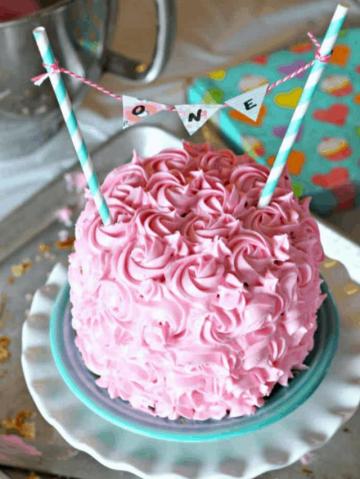 1st BirtHDay Smash Cake Tutorial Simple Vanilla Recipe
