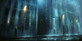 City Dark Korbox Night Original Rain Scenic Water Wallpaper Background