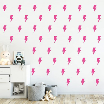 Amazon A1diee Set Of Lightning Bolt Wall Decal Preppy Pink