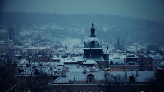 Dark Winter Day In The City Wallpaper