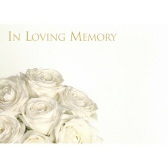 Cards In Loving Memory Flower White Background Pack Of