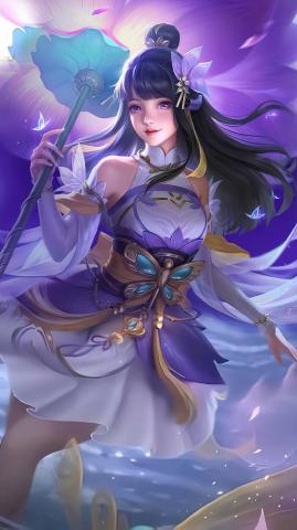 Kagura Water Lily Starlight Mobile Legends Skin Phone iPhone 4k