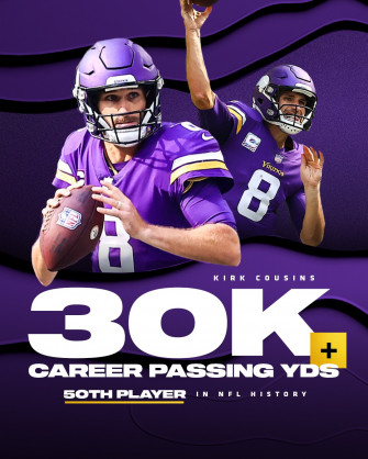 Minnesota Vikings Kirk Cousins Has Become The 50th Player In Nfl