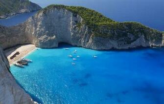 Wallpaper Beach Rocks Boat Ship Island Yacht Greece The