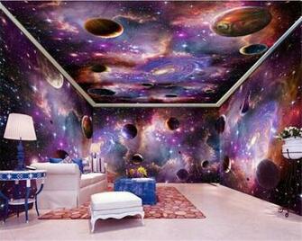 Beibehang Custom Large Wallpaper 3d Murals Vast Starry Sky Space