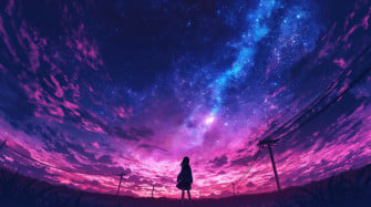 Anime Girl Watching The Scenery Wallpaper HD 4k Image