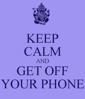 Keep Calm And Get Off Your Phone Carry On Image