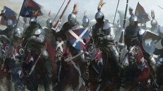 Colorful Medieval Lance Cavalry Banner Knight