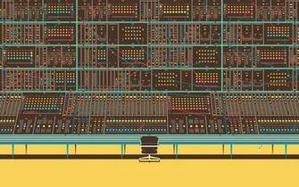 Music Moog Digital Art Vintage Synthesizer Wallpaper HD