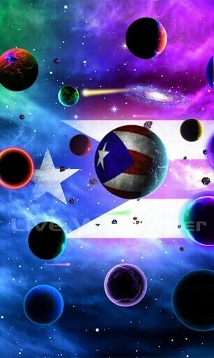 Bigger Puerto Rico Flag Planets For Android Screenshot
