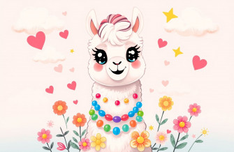 Kawaii Llama Wallpaper