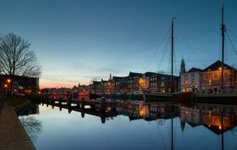 Wallpaper Lights The Evening Netherlands Holland Haarlem