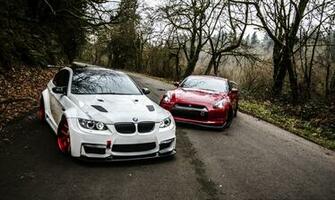 R35 E92 Road Nissan Bmw M3 Gtr Tuning Wallpaper