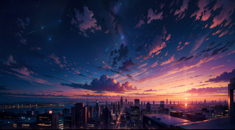 Anime City HD Wallpaper And Background