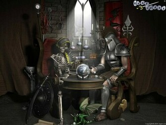 Skeleton And Warrior Runescape Wallpaper
