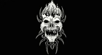 Tribal Skull Black Background By Dablackdevil