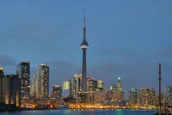 Toronto Skyline At Night 1920x1080p HD Architecture Travel Wallpaper