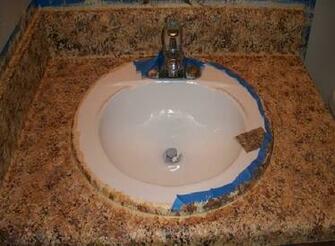 Pin Faux Marble Countertops With Paper Illusion Wallpaper