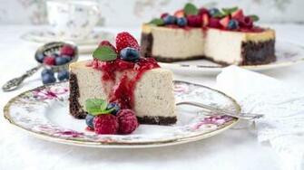 Blueberry Raspberry Cheesecake UHD 4k Wallpaper