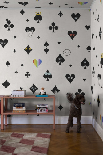 Poker Face Black Wallpaper Rebel Walls