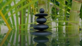 Bamboo And Zen Stones Wallpaper Wide HD