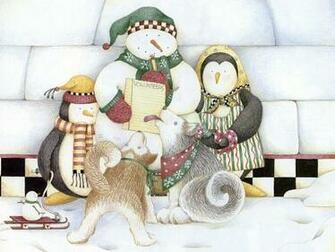 Story Book Home For The Holidays Wallpaper Debbie Mumm