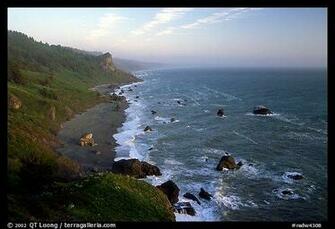 Picture Coast From High Bluff Overlook Sunset Redwood National Park