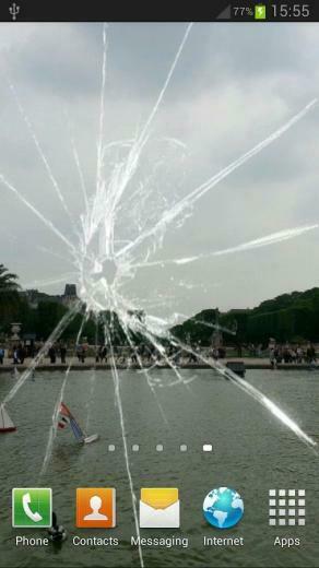 Cracked Screen Live Wallpaper Screenshot