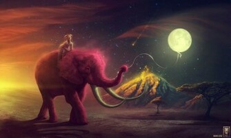 Elephant Traveler My Pink By Imaginateartwork