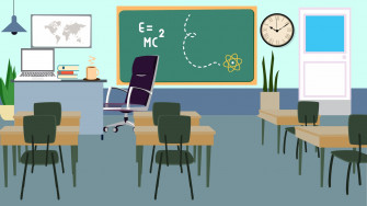 High School Classroom Background Wallpaper