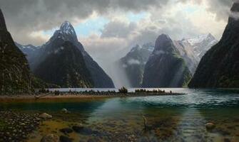 On Milford Sound Fiordland N Z By Nprovis