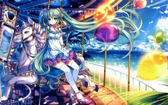 Girl In Merry Go Round Anime Manga Wallpaper