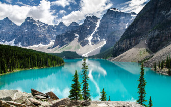 Desktop Wallpaper Banff Canada Moraine Lake Alberta