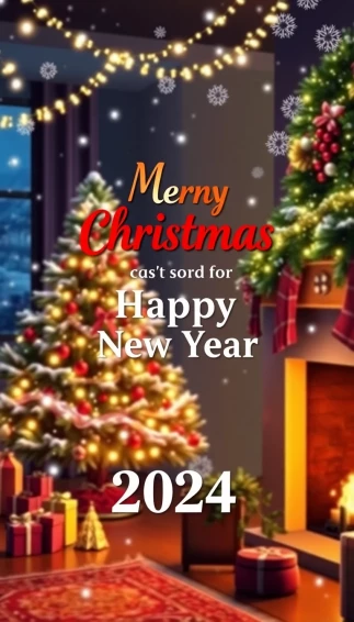 Merry Christmas Happy New Year Wallpaper