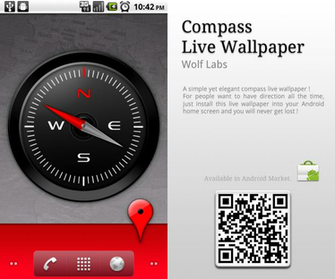 Compass Live Wallpaper App By Bharathp666