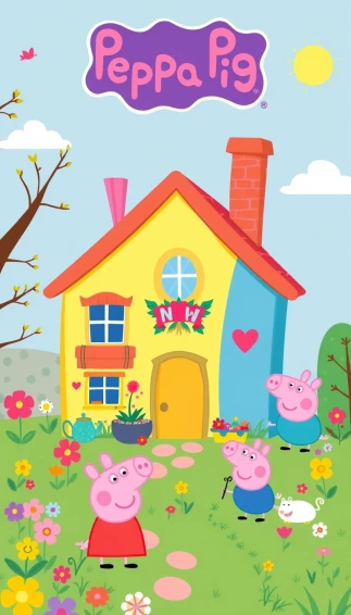 Peppa Pig House HD Wallpaper
