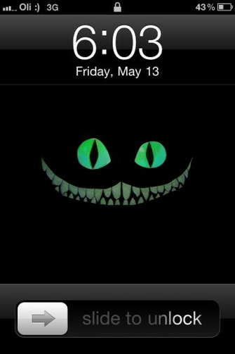 Cheshire Cat My New iPhone Lock Screen And Wallpaper I Thought