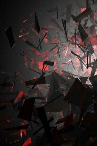 Black And Red Shapes iPhone 4s Wallpaper
