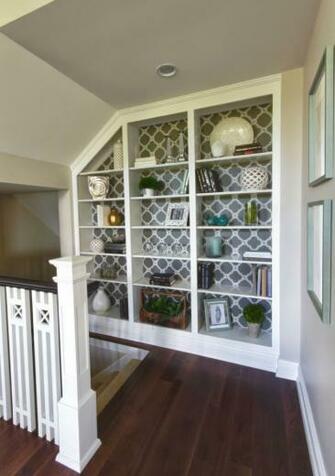 Wallpaper The Hall Built In Bookshelf Ins