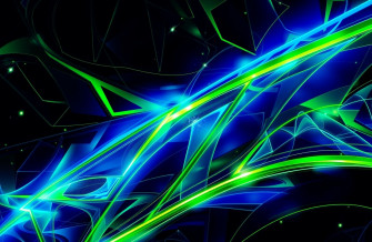 Blue And Neon Green Wallpaper
